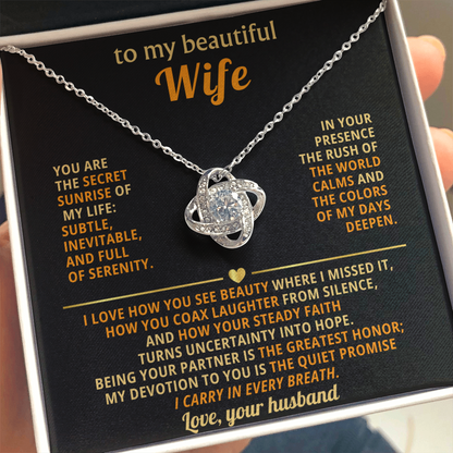 To My Beautiful Wife - You Are The Secret Sunrise Of My Life - Love Your Husband
