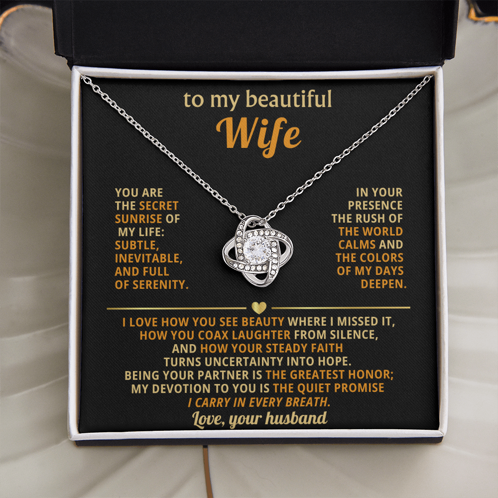 To My Beautiful Wife - You Are The Secret Sunrise Of My Life - Love Your Husband
