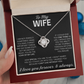To My Wife - I Can't Live Without You - Love Knot Necklace